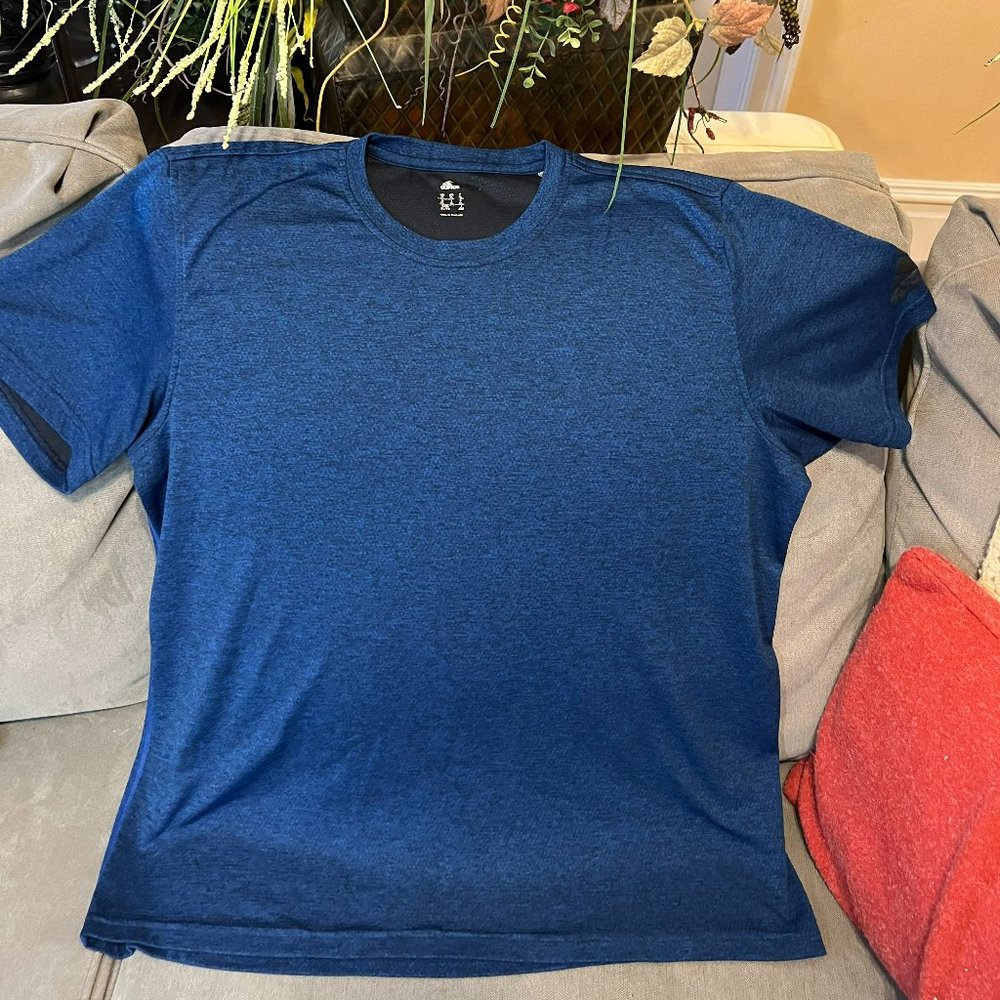 Adidas XL Blue & black athletic shirt- Buy One get one FREE on shirts.